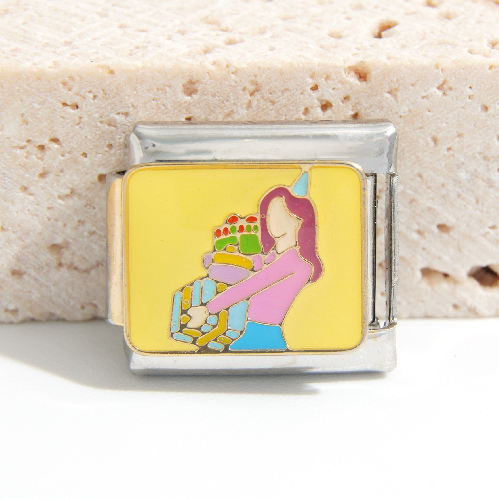 Wholesale Italian Charm Bracelet 9mm DIY Splicing Creative Pattern Stainless Steel Composable Bracelet