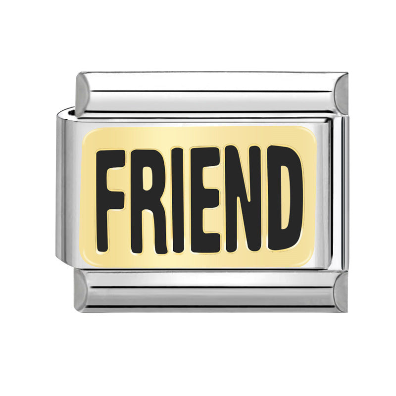 Wholesale Italian Modular Bracelet 9mm DIY Splicing Removable Titanium Steel Combinable Bracelet