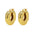 Wholesale  18k gold brass smooth bubble pleated earrings
