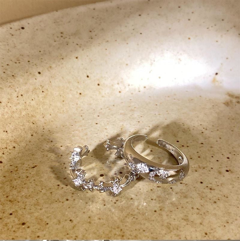 Wholesale Electroplated Zinc Alloy Zircon Cross Ring For Women Chic Minimalist Everyday Wear Gift