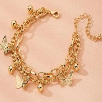 Wholesale Trendy Butterfly Bracelet Set - Metal Fashion Jewelry Accessory for Everyday Wear