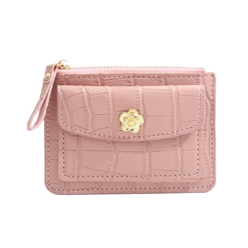 Wholesale Black PU Expandable Cardholder Wallet For Women Retro Lock Design Everyday Gift