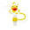 Wholesale  10pcs 10mm Little Yellow Duck Cartoon Cute Duck PVC Soft Straw Tube Cap