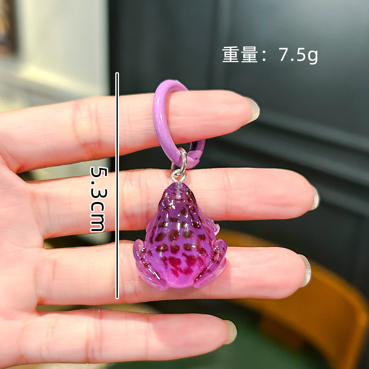 Wholesale Three-Dimensional Luminous Little Frog Color Keychain