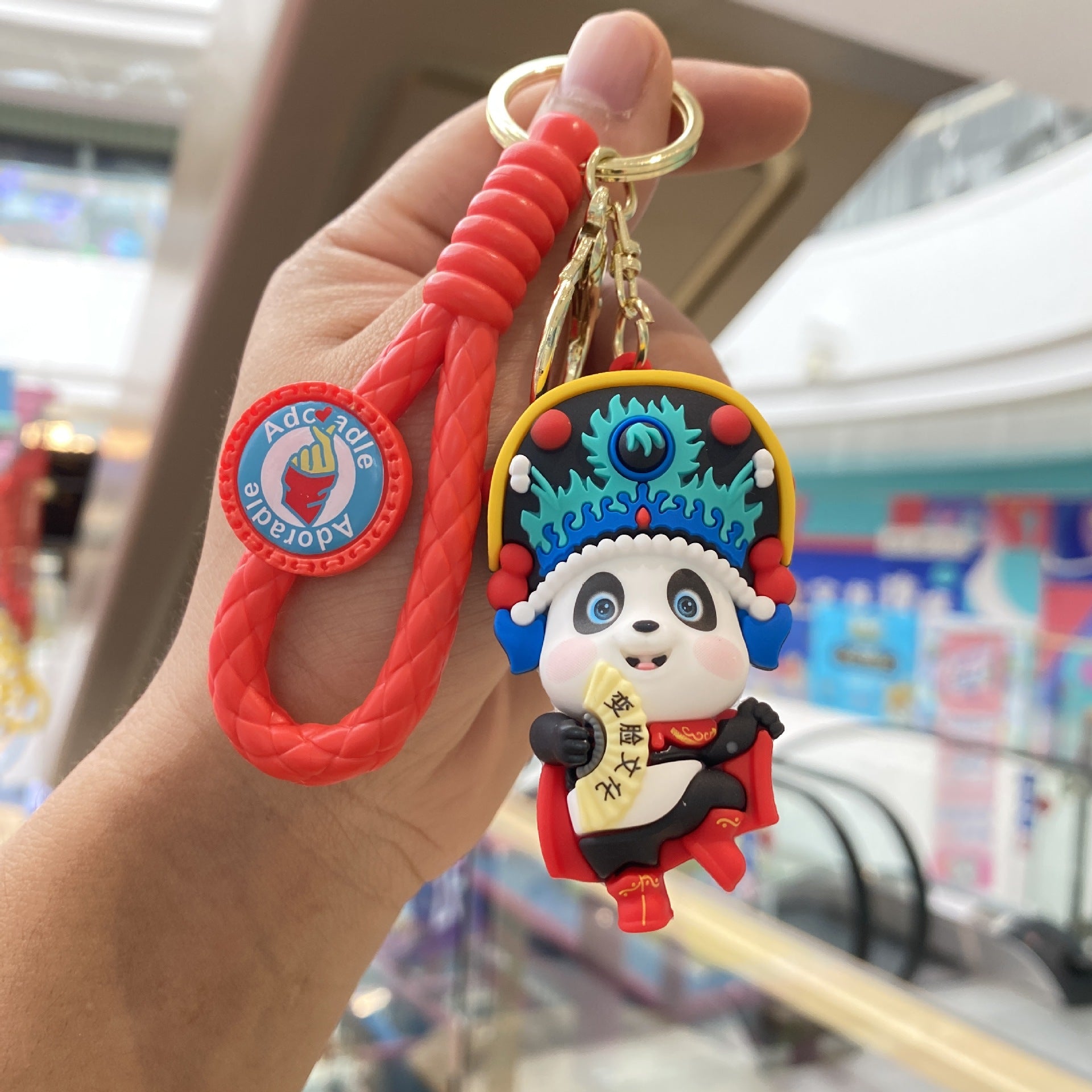 Wholesale face-changing panda keychain