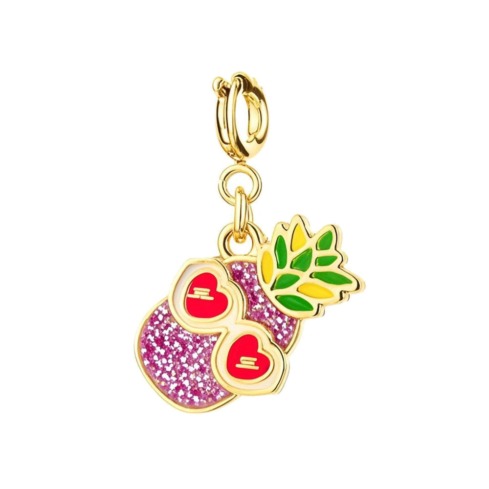 Wholesale DIY Jewelry Accessories Alloy Oil Dripping Holiday Style Pizza Donut Charms