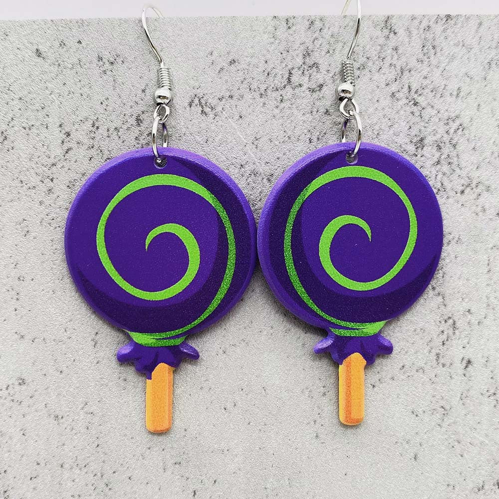 Wholesale  Christmas Acrylic Earrings Snowman Crutch Snowflake Candy Christmas Earrings