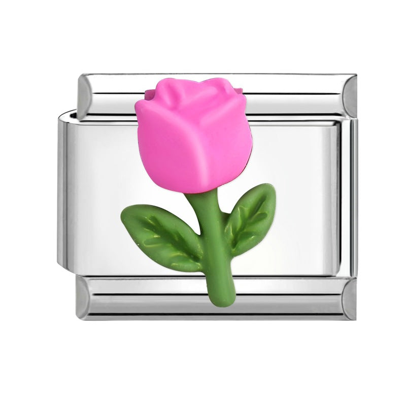 Wholesale Italian Charm Bracelet 9mm DIY Splicing Cute Creative Stainless Steel Composable Bracelet