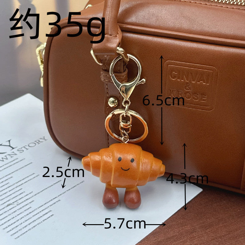 Wholesale Food Alkaline Water Bread Bag Pendant Keychains