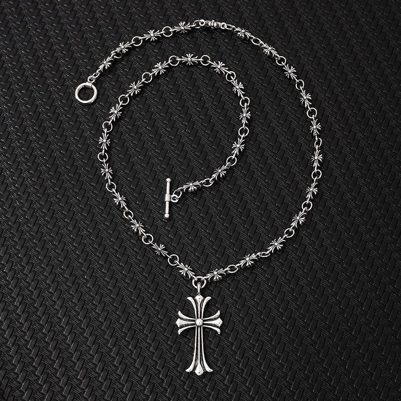 Wholesale Trendy Cross Pendant Necklace,  Alloy Hip Hop Streetwear Chain Jewelry for Party Gift Boutique Resale