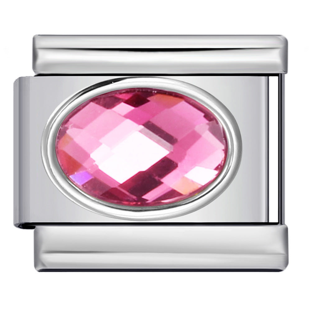 Wholesale  Italian Charm Bracelet 9mm DIYOval-shaped Creative Stainless Steel Composable Bracelet