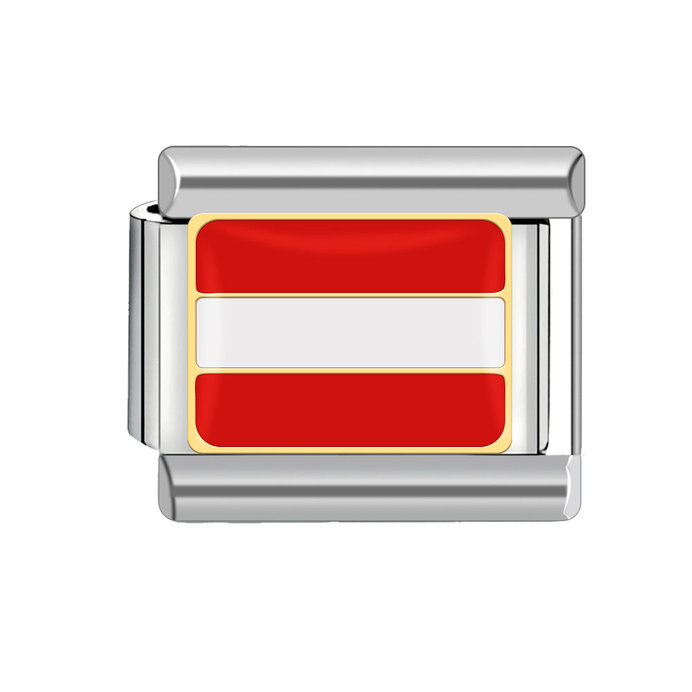 Wholesale Italian Charm Bracelet Flag Bracelet 9mm DIY Pattern Free Stitching Detachable Composable Bracelet ACC-BT-JL014