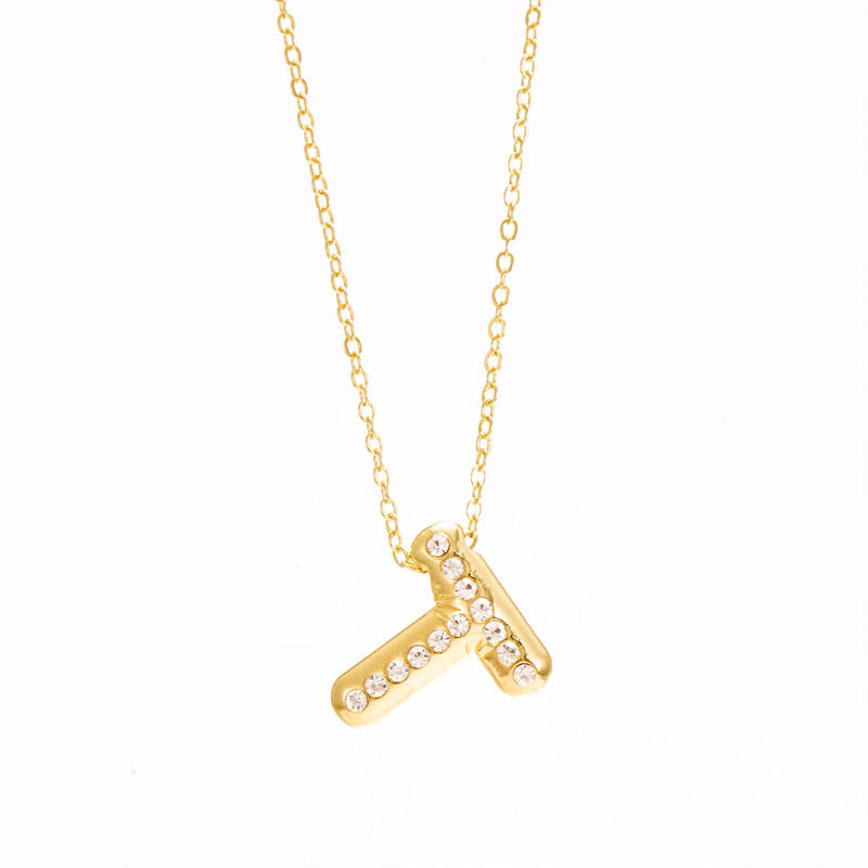 Wholesale Chubby Letter Pendant Clavicle Chain  Necklace