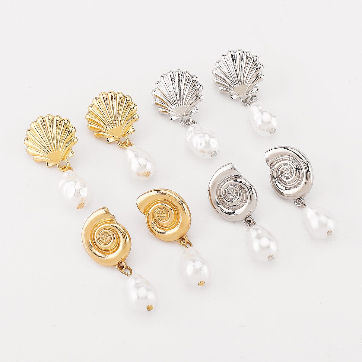 Wholesale Ocean Resort Style Shell Conch Earrings