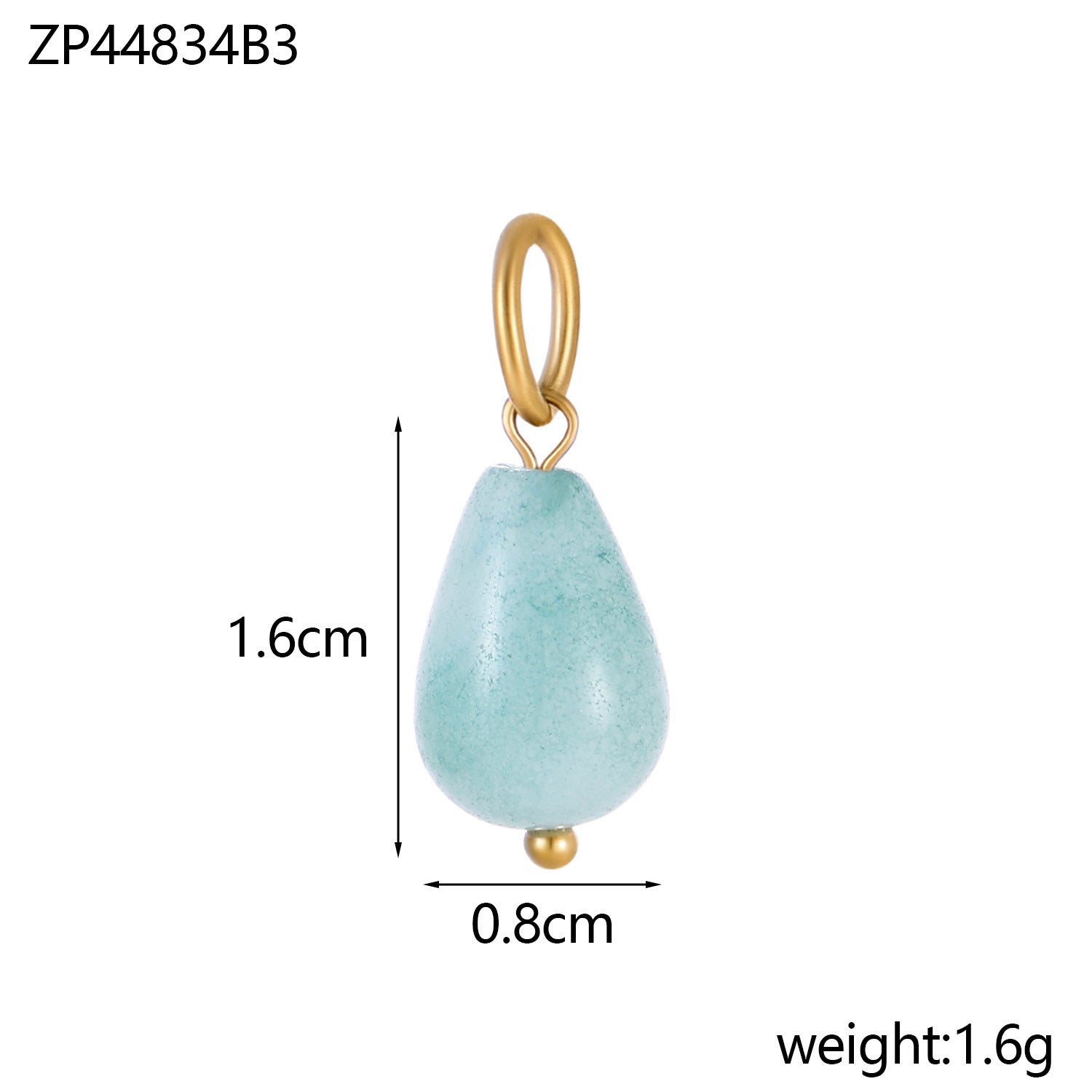 Wholesale DIY 12-color natural stone hanging ring chain pendant