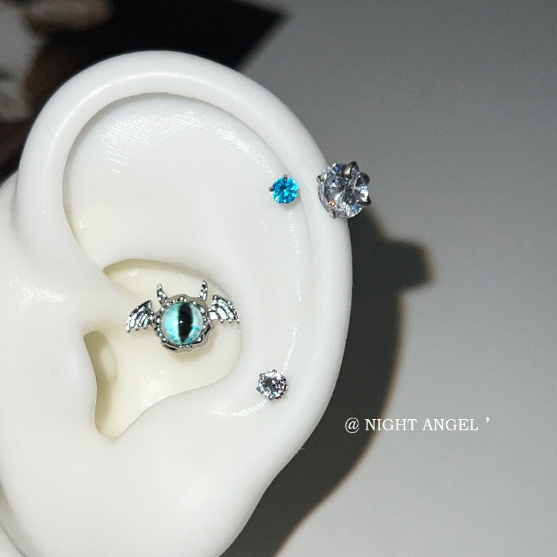 Wholesale Titanium Steel Devil Eye Dark Wings Earrings ACC-ES-Qiuy007