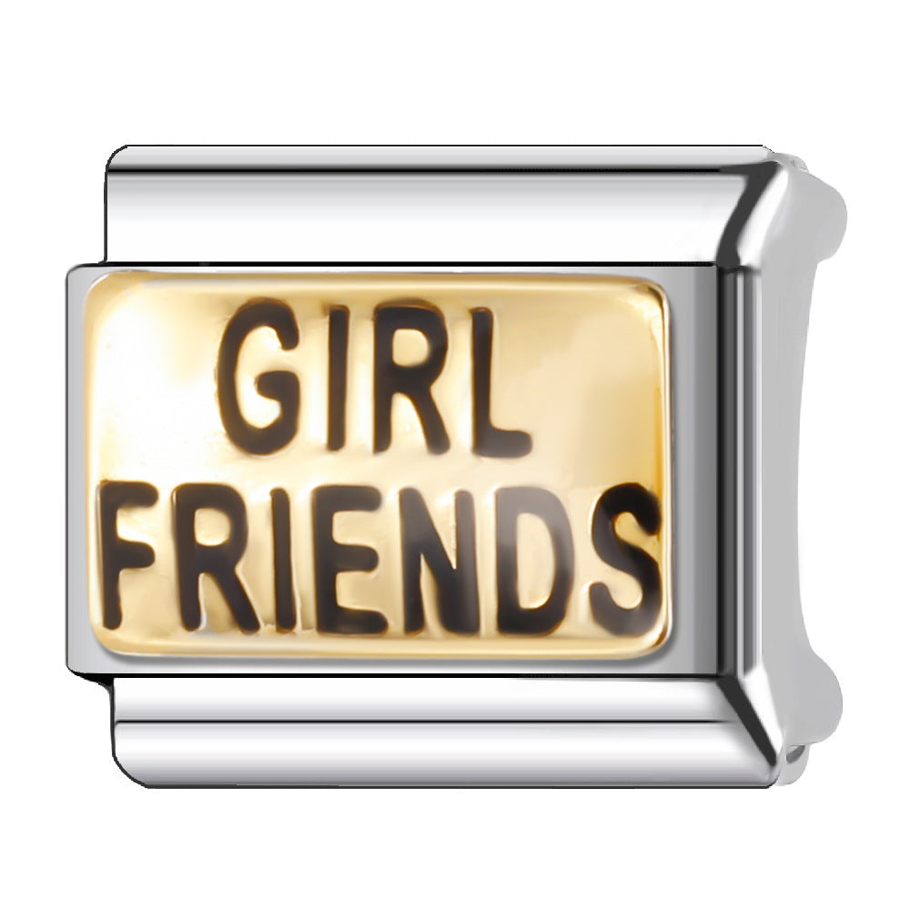 Wholesale Italian Charm Bracelet 9mm DIY Splicing Creative Pattern Stainless Steel Composable Bracelet