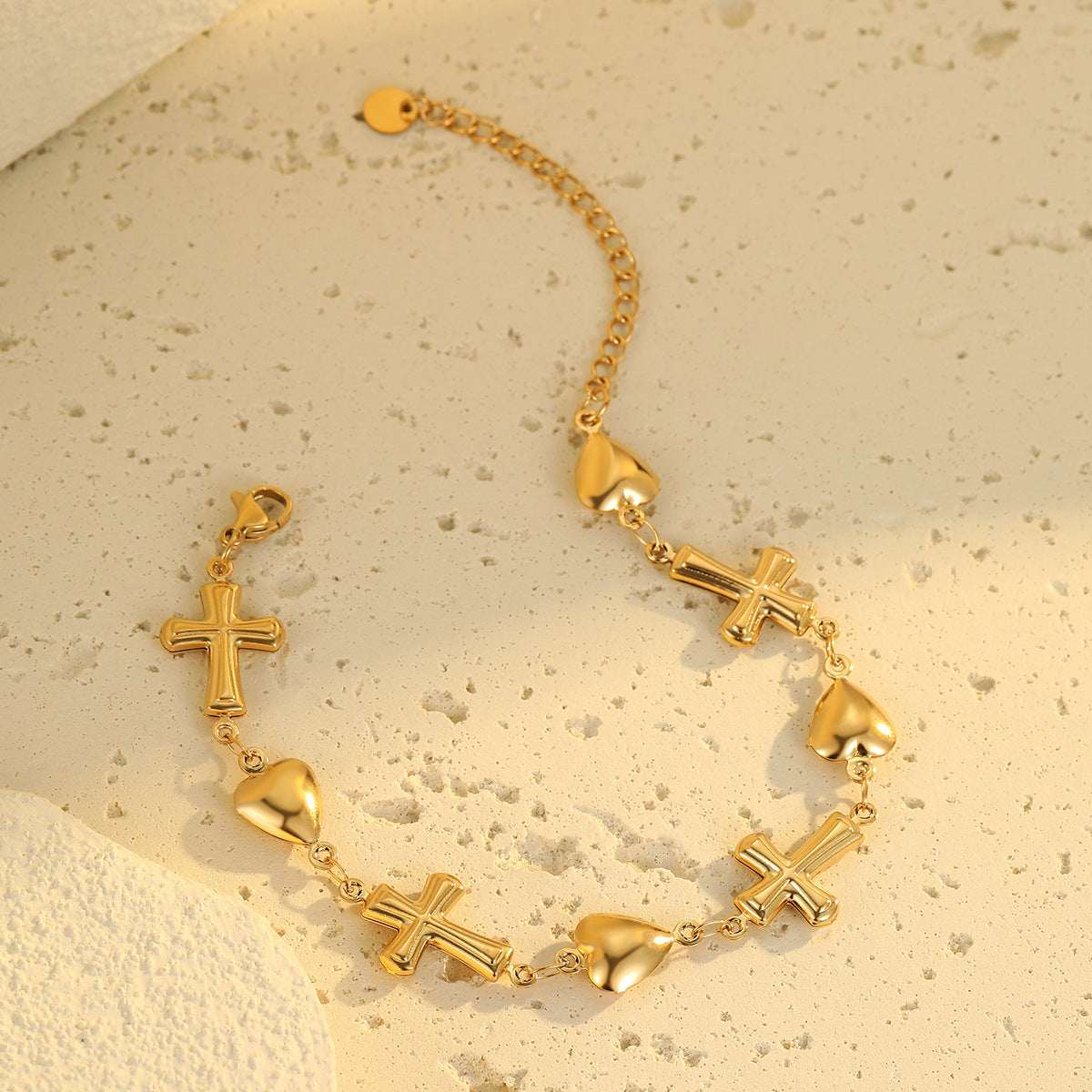 Wholesale Stainless Steel  Light Luxury Butterfly Flower Pendant Bracelet