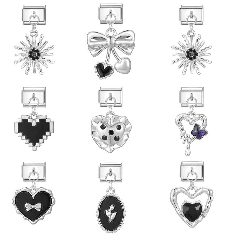 Wholesale Italian handmade pendant butterfly flower DIY jewelry