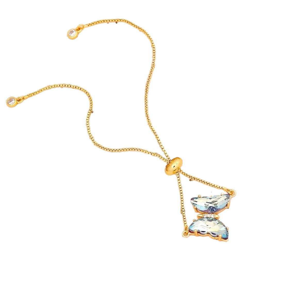 Wholesale  Colorful Zircon Butterfly Bracelet