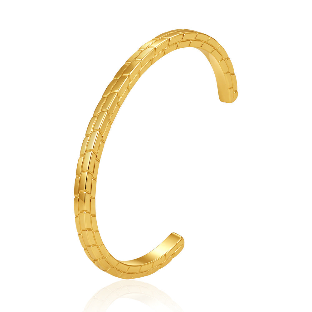 Wholesale Stainless Steel Geometric Multi Layered Irregular Retro Bracelet