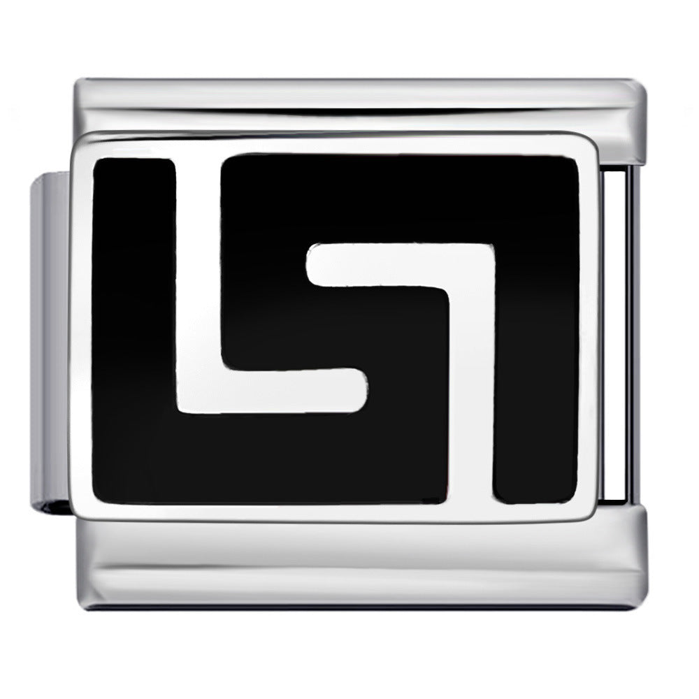 Wholesale Italian Charm Bracelet 9mm DIY gold-plated oil-sprayed Creative Stainless Steel Composable Bracelet