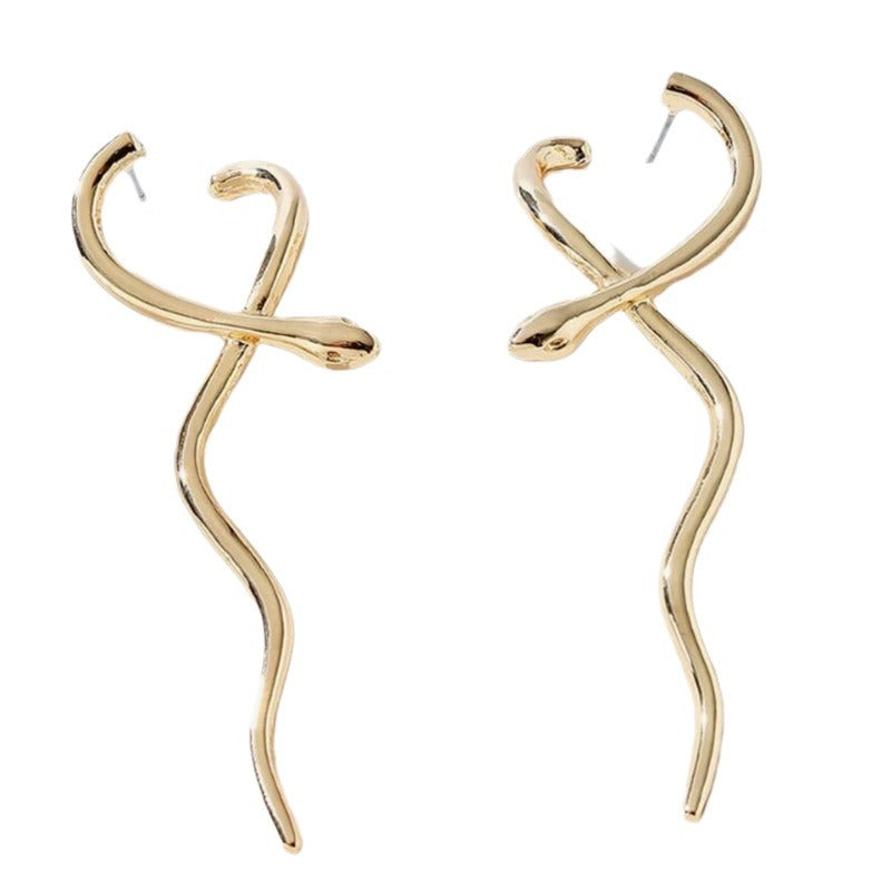 Wholesale  detachable winding retro snake earrings