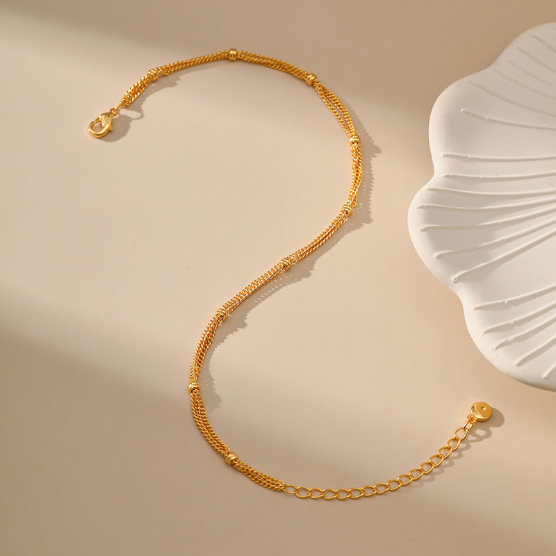 Wholesale 18K gold plated chain anklet