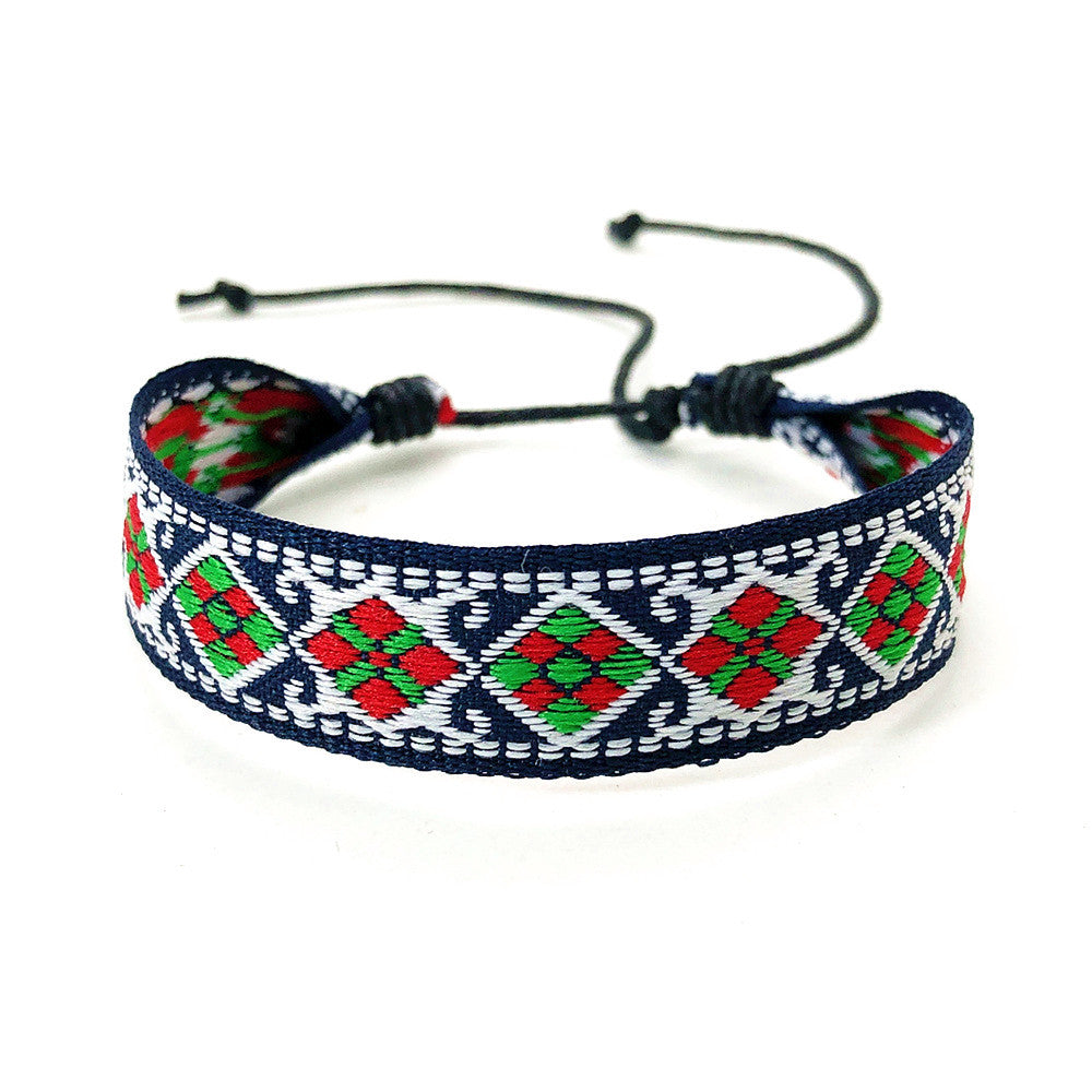 Wholesale  best selling retro ethnic style Bohemian men' s hand rope bracelet woven women' s bracelet jewelry