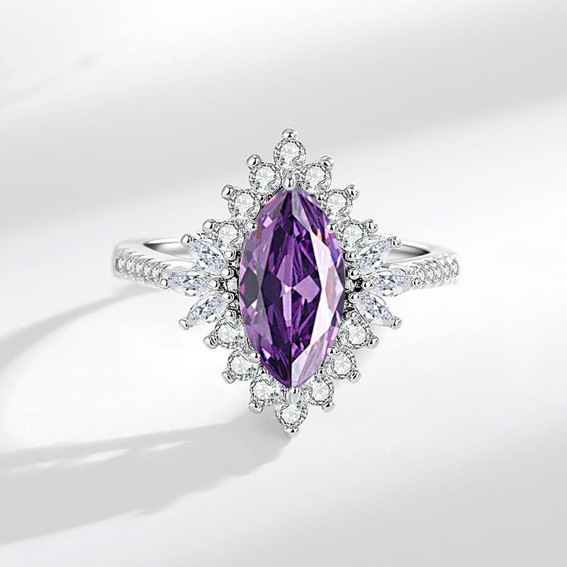Wholesale Marquise Zircon Ring For Women Trendy Jewelry Accessory Gift And Boutique Resale