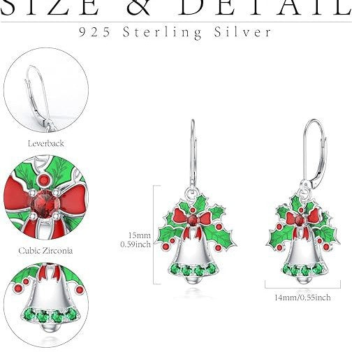 Wholesale  Christmas Ornaments, Creative Personalized Christmas Tree Bow Earrings