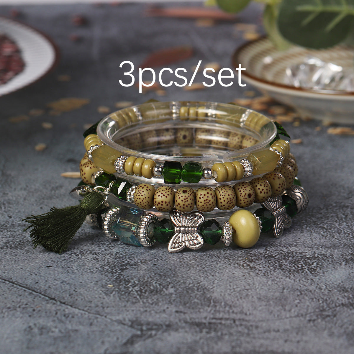 Wholesale Bohemian Butterfly Tassel Pendant Bracelet ACC-BT-Lijie002