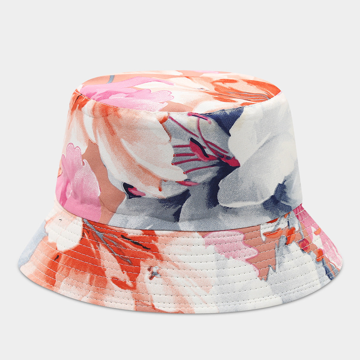 Wholesale Double-Sided Fisherman Hat  Flower Pattern Basin Hat