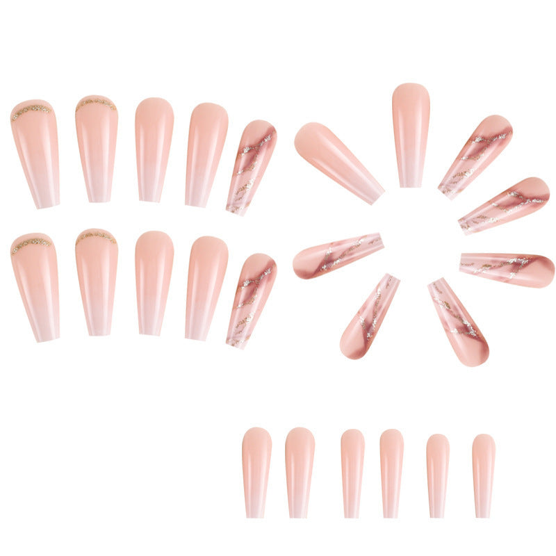 Wholesale Press on Nails Kits Gradient Marble Plastic Nail Enhancements ACC-NS-MeiSu021