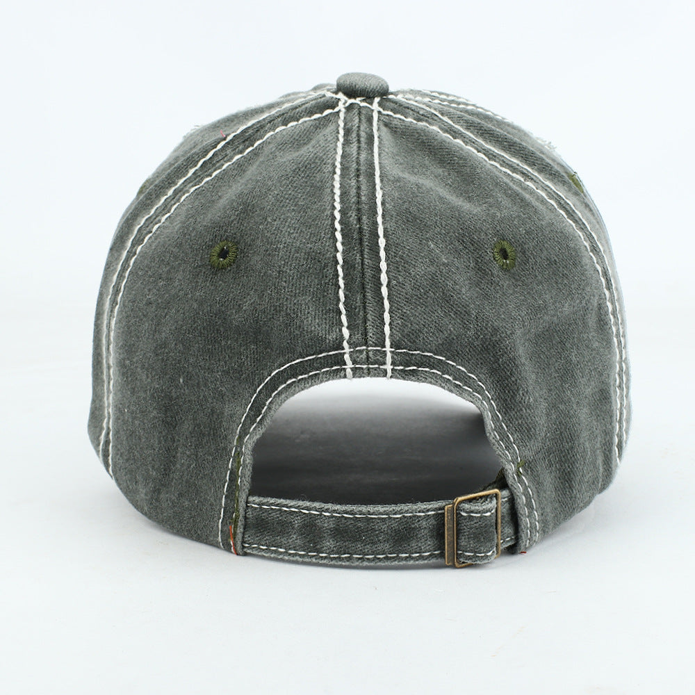 Wholesale Baseball cap with ripped embroidery