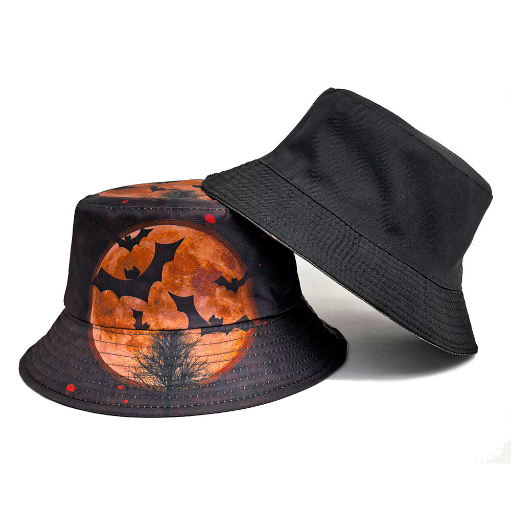 Wholesale  skull Double sided Bucket Hat