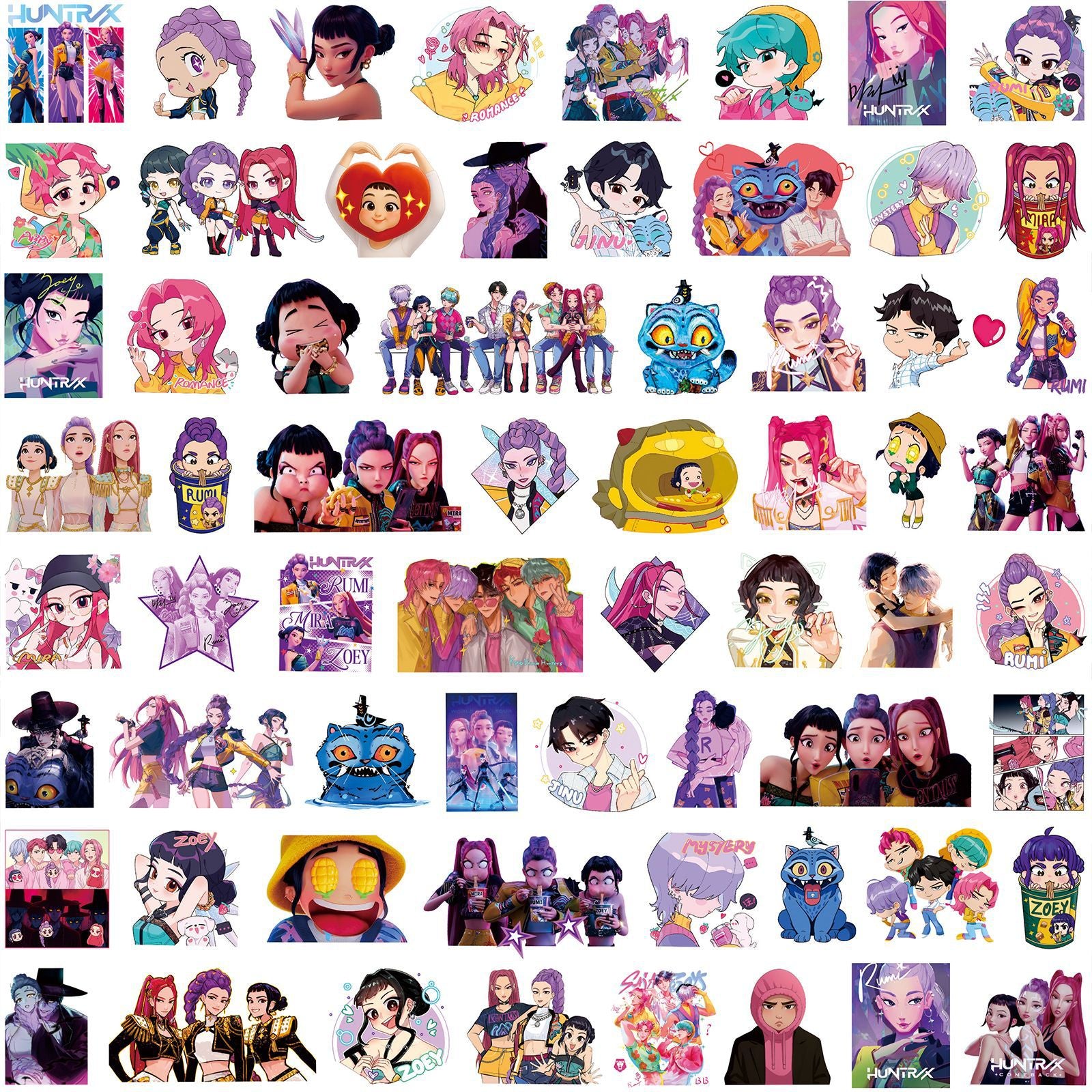 Wholesale Cartoon animation DIY notebook decoration Decorative Sticker kpop