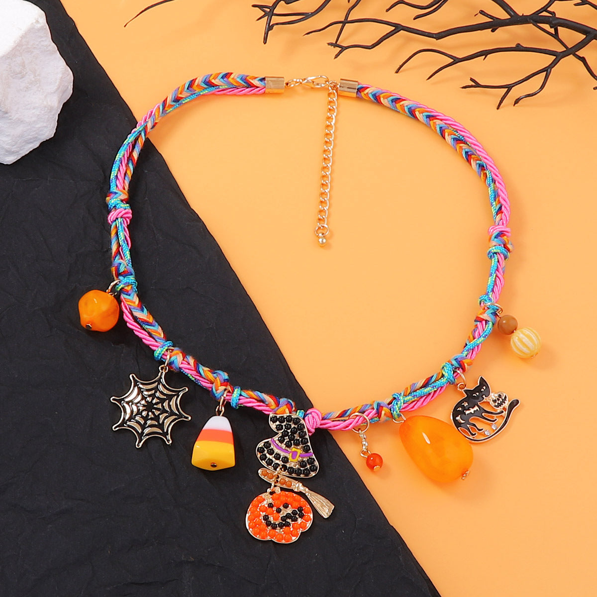 Wholesale  Braided Alloy Pumpkin  Necklace