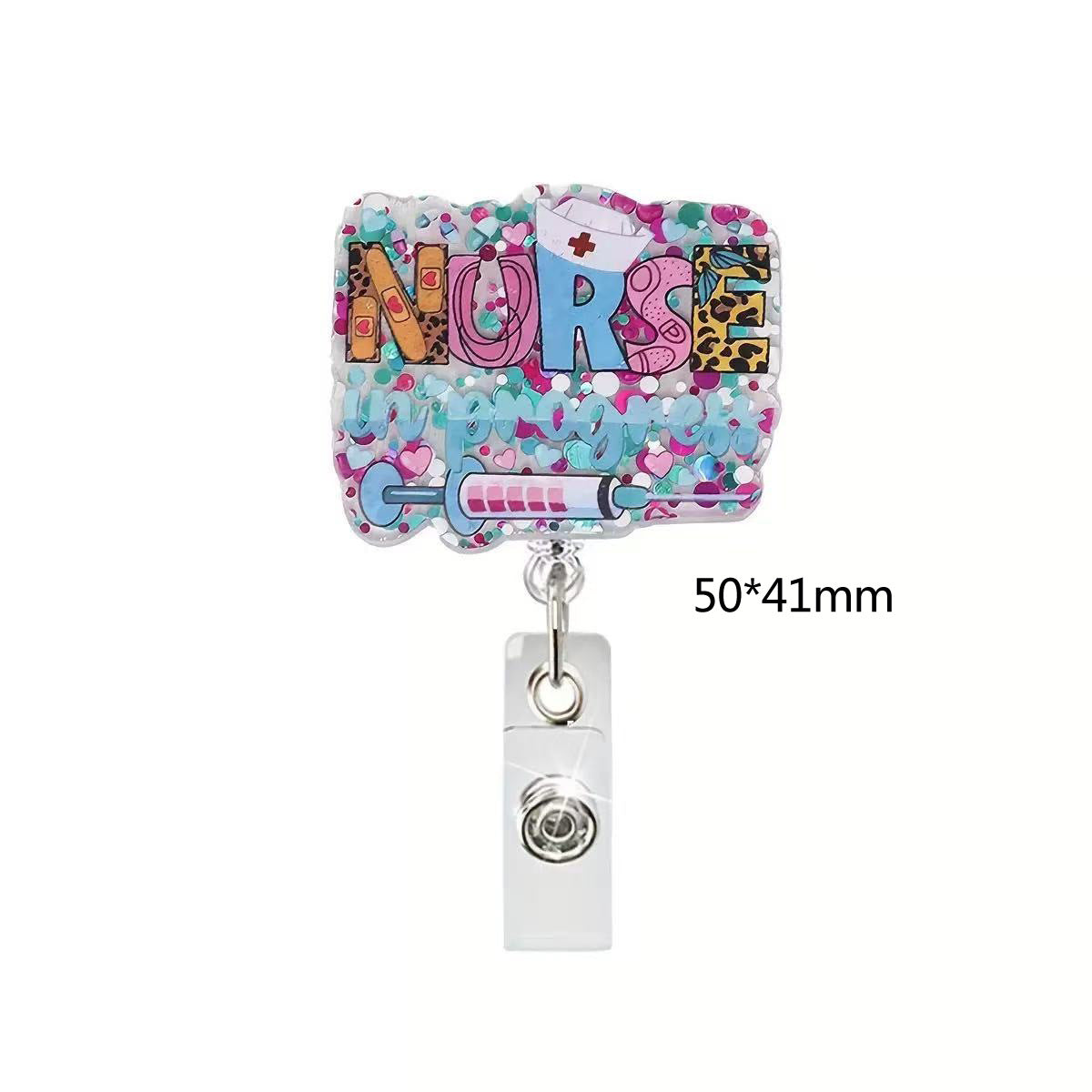 Wholesale cartoon pull-tab doctor and nurse name badges  Keychains