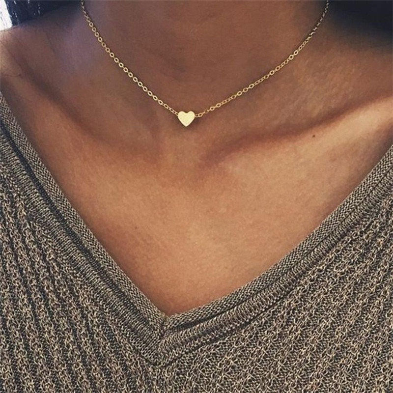 Wholesale Alloy Heart Clavicle Necklace