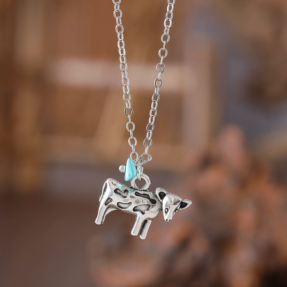 Wholesale Retro Ethnic Style Turquoise Necklace with 3D Design,  Everyday Fashion Accessory