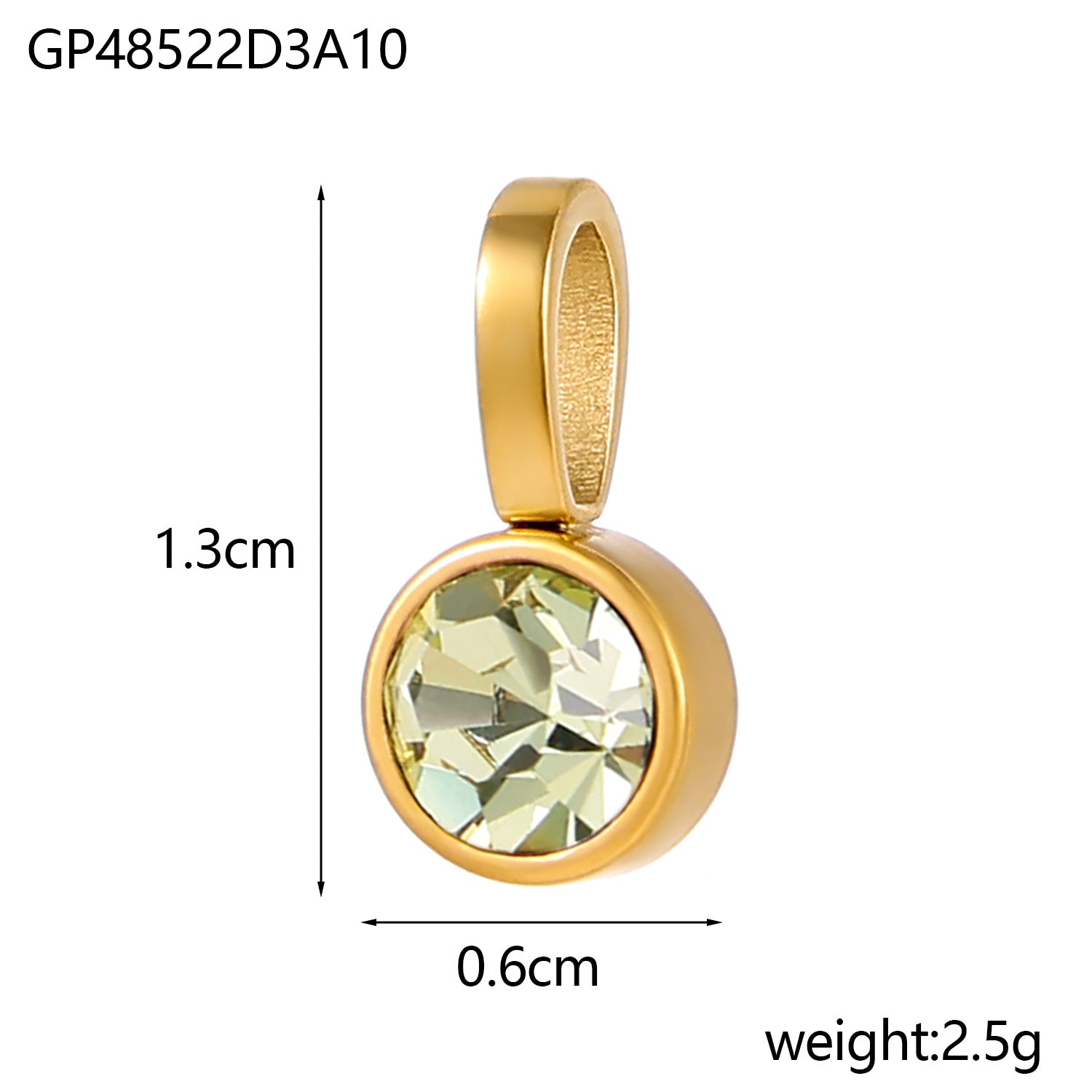 Wholesale Stainless steel birthday stone letter pendant