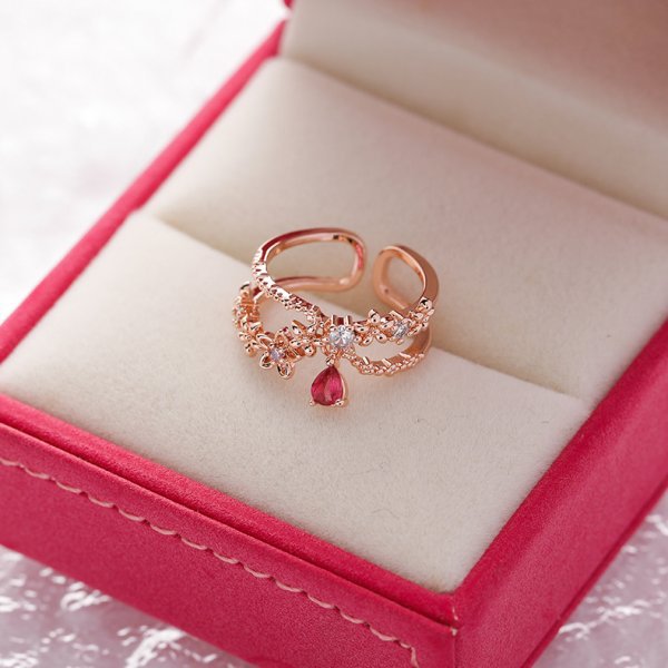 Wholesale  All-match Love Flower Opening Ring