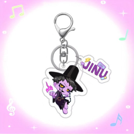 Wholesale Demon Hunter Girls Group Two-piece Acrylic Keychain