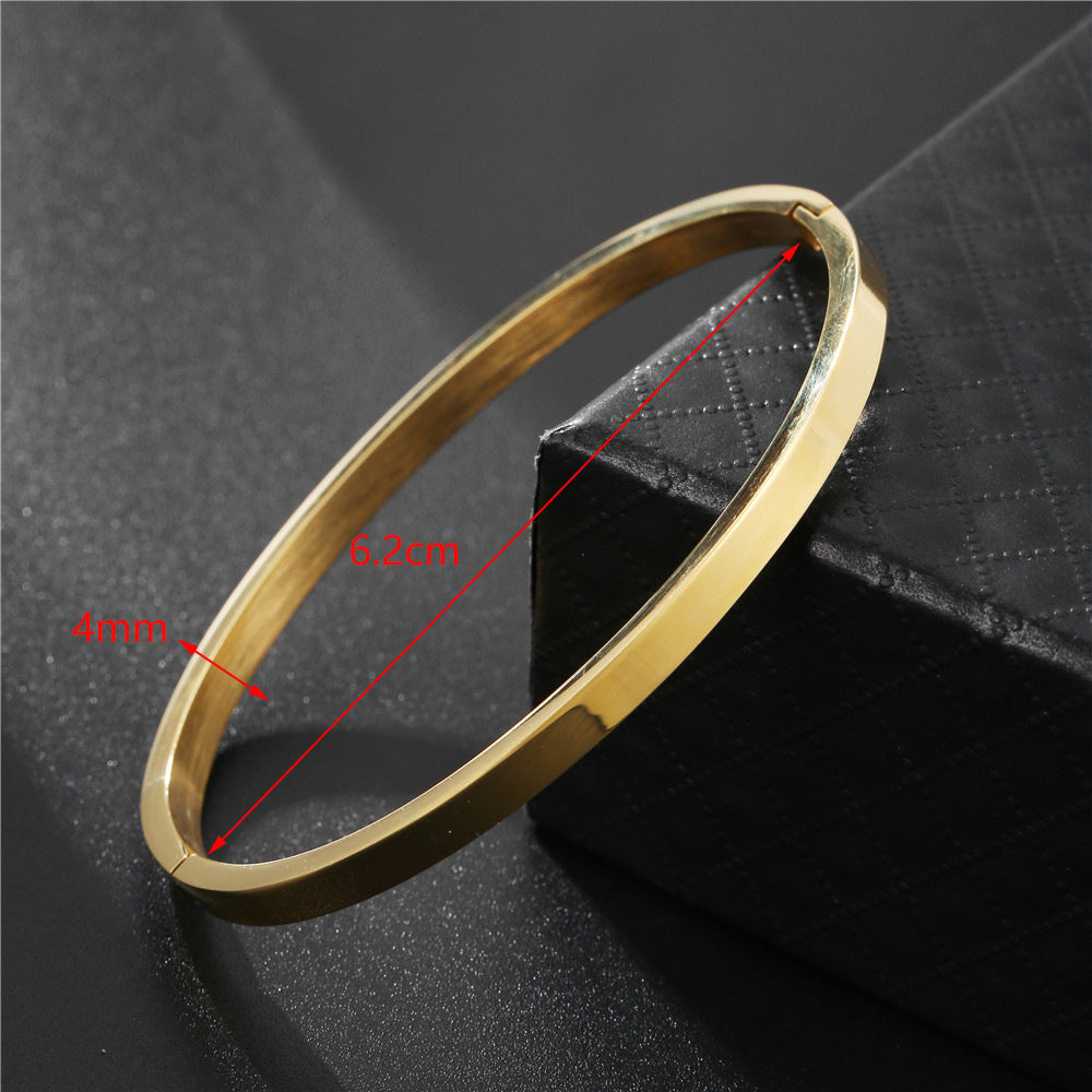 Wholesale Titanium steel 18k gold-plated bracelet