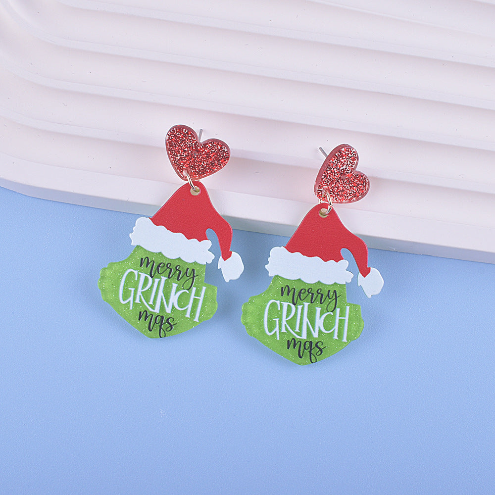 Wholesale Acrylic material Christmas pendant pendant earrings