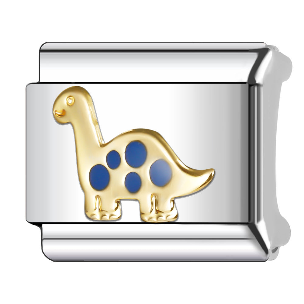 Wholesale Italian Charm Bracelet 9mm DIY Splicing Animal Style Stainless Steel Composable Bracelet