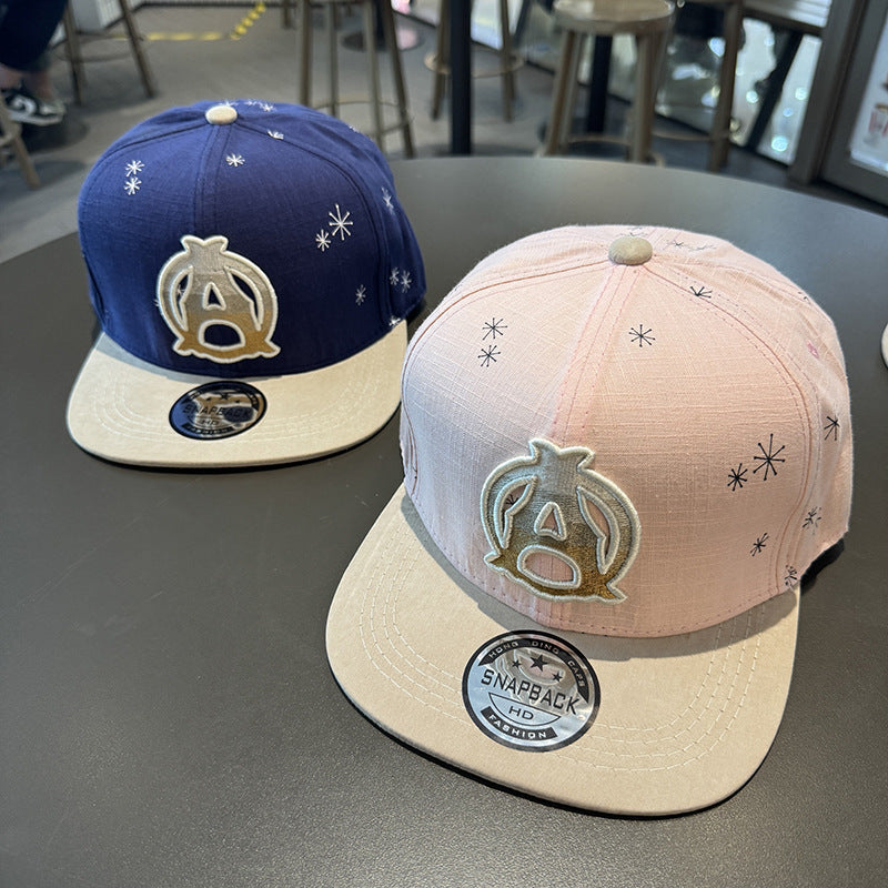 Wholesale Flat Hat  Hip Hop Hat  A Letter All-match Baseball Cap