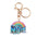 Wholesale cartoon Western rainbow MAMA wooden small pendant cute creative keychains