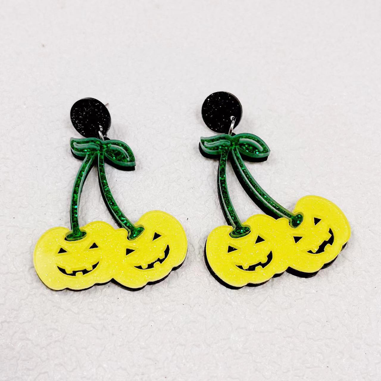 Wholesale Halloween Horror Ghost Funny Devil Acrylic Earrings ACC-ES-AnDao010